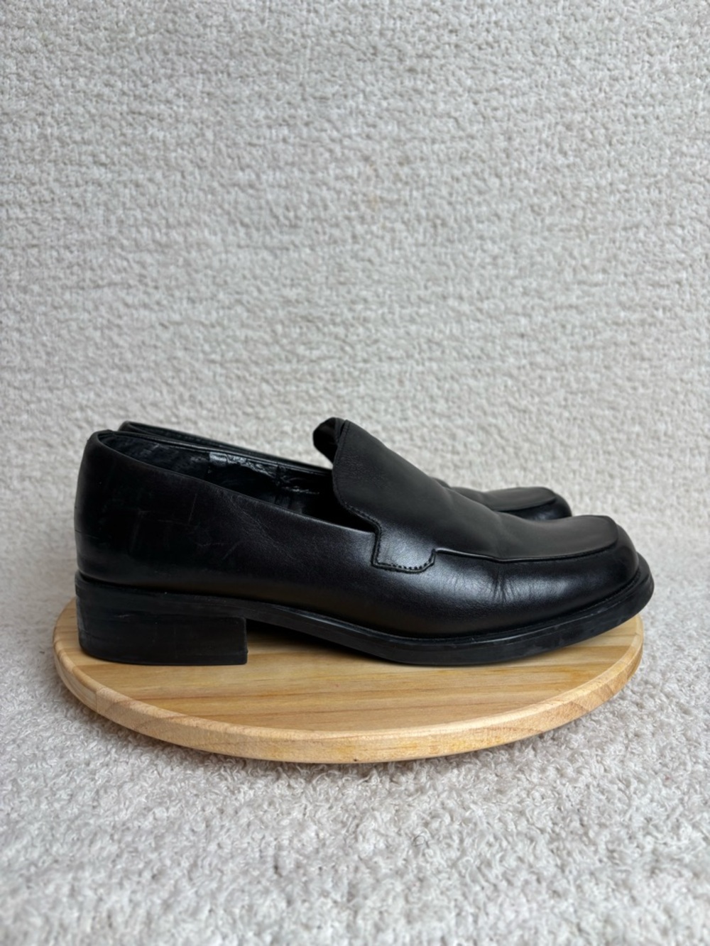 Franco Sarto Flex Shoes Womens 9M Bocca Slip On Square Toe Loafers in Black
